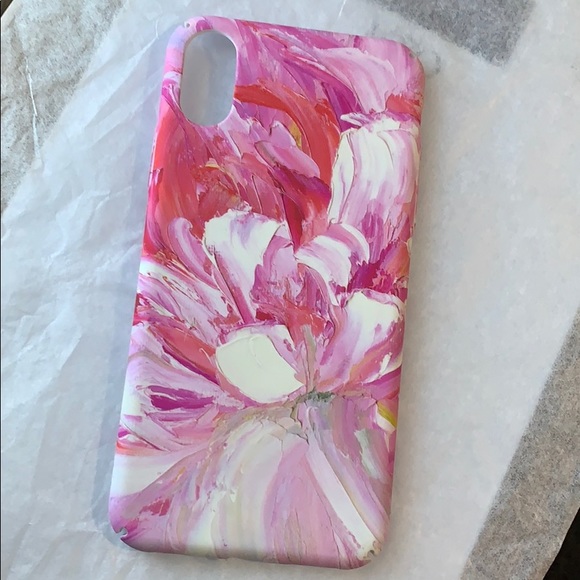 Accessories - NEW iPhone X / XS Cute Floral Paint Hard Case